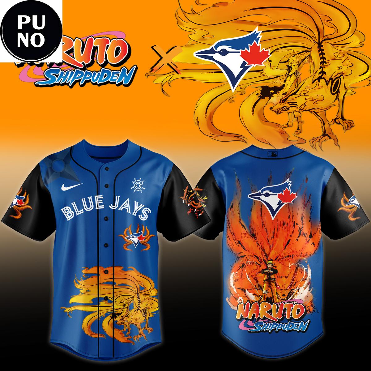 Toronto Blue Jays x Naruto Shippuden 2026 Kurama Baseball Jersey