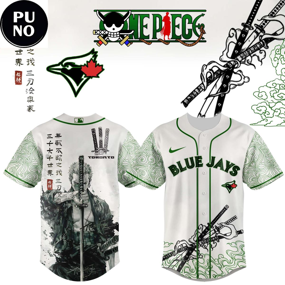 Toronto Blue Jays x Roronoa Zoro 2026 Baseball Jersey