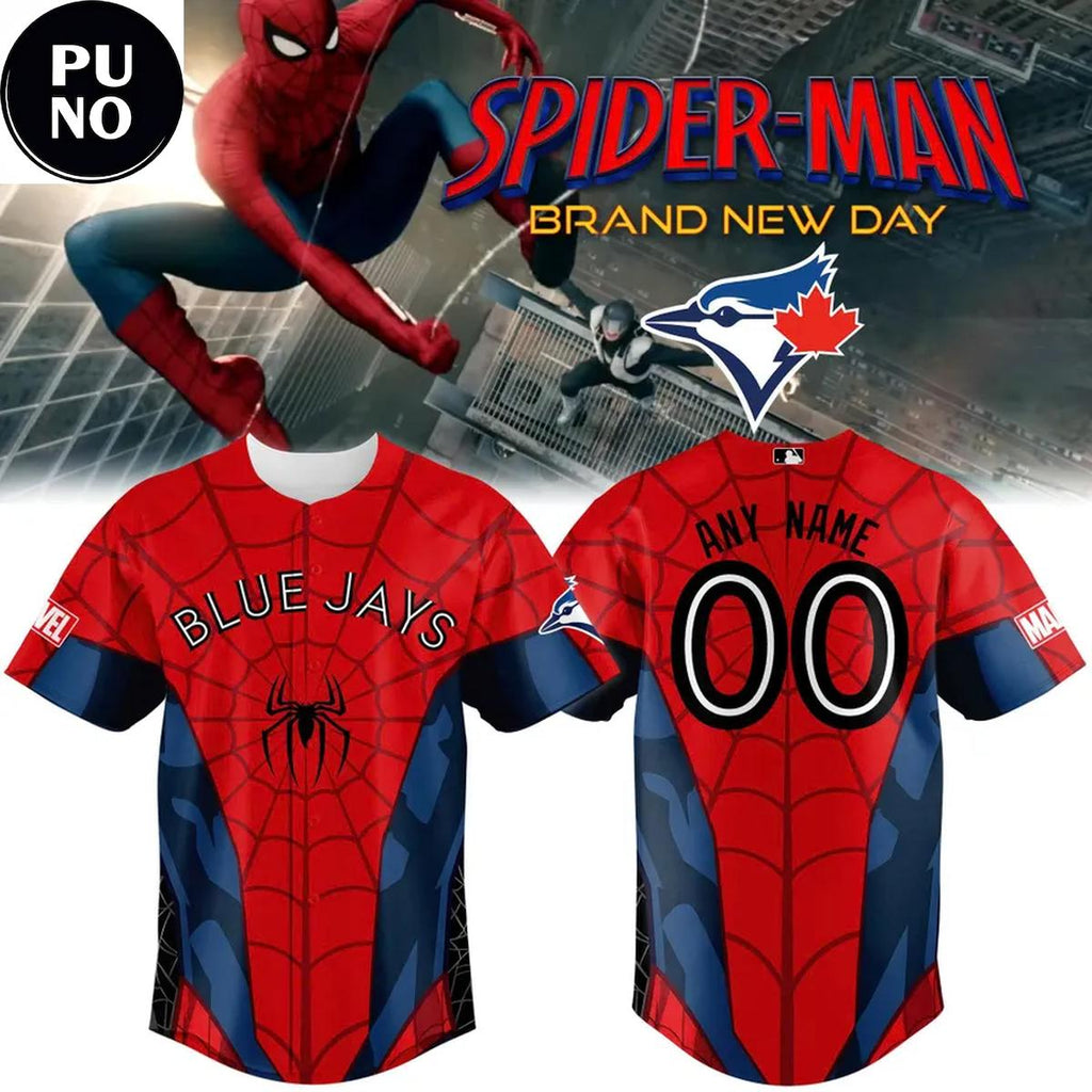 Toronto Blue Jays x Spider-Man 2026 Brand New Day Perssonalized Baseball Jersey