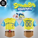 Toronto Blue Jays x SpongeBob SquarePants Night 2026 Personalized Baseball Jersey