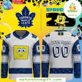 Toronto Maple Leafs Spongebob Hockey Jersey 25th Anniversary Custom