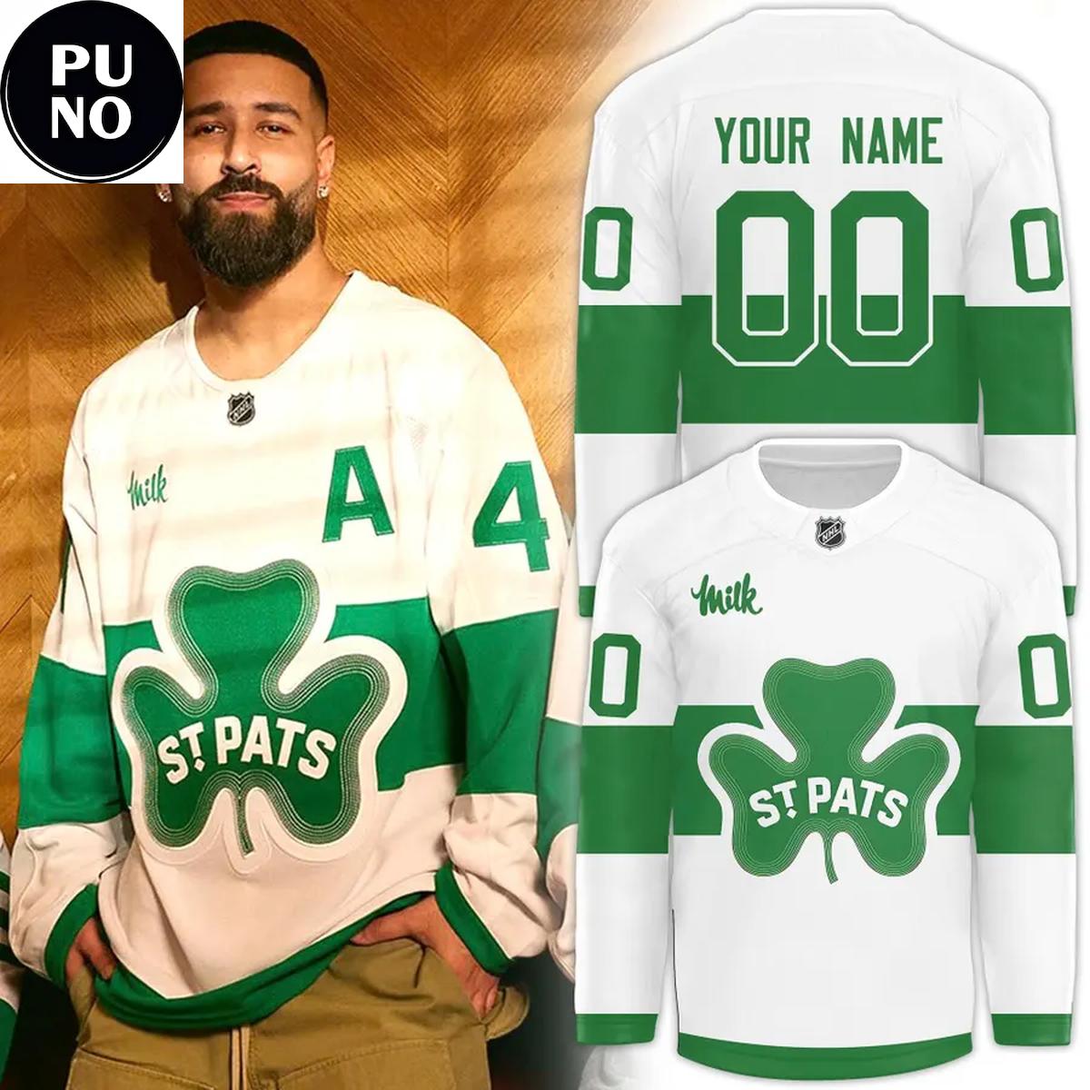 Toronto Maple Leafs x St. Patrick’s Day 2026 Personalized Hockey Jersey