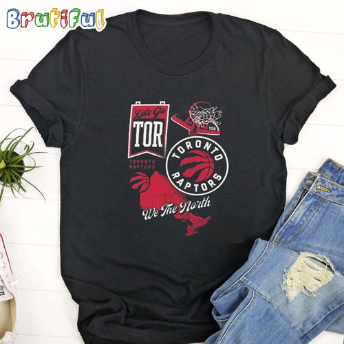 Toronto Raptors Baseball Split Zone We The North T Shirt