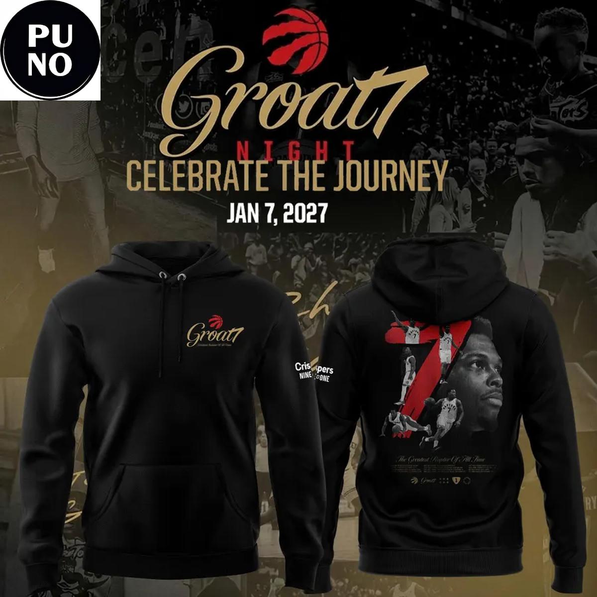 Toronto Raptors Celebrate The Journey Kyle Lowry Groat7 Night 2027 Hoodie T-Shirt