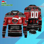 Personalized Toronto Raptors Santa Hat Ugly Christmas Sweater