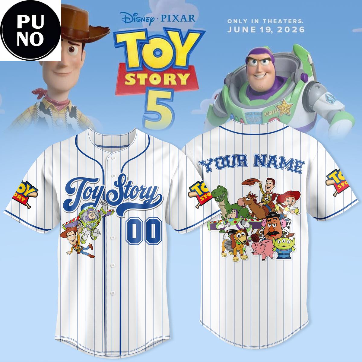 Toy Story 5 The Movies 2026 Personalized Baseball Jersey