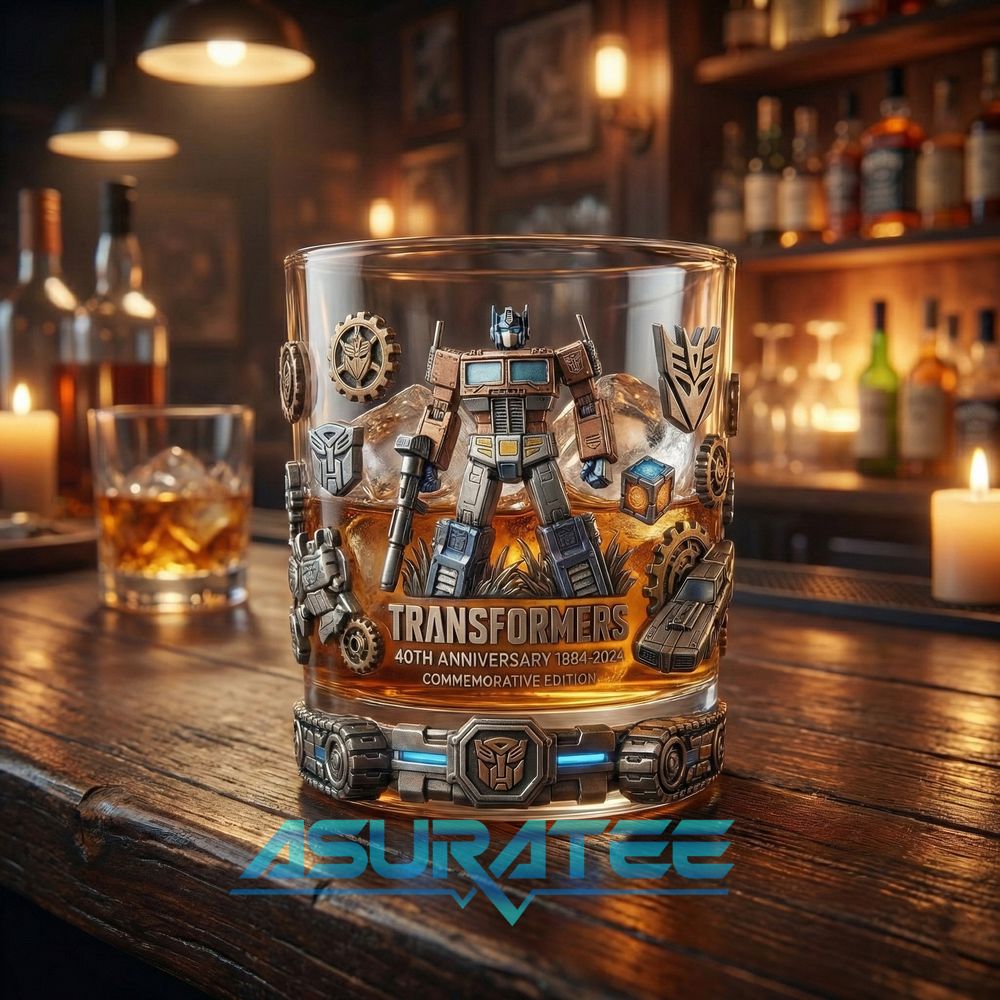Transformers 40th Anniversary Commemorative Whiskey Glass