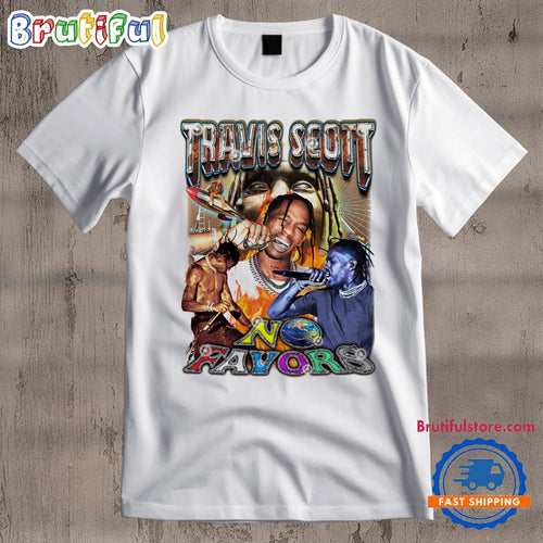Travis Scott No Favors Graphic T Shirt, Travis Scott T Shirt
