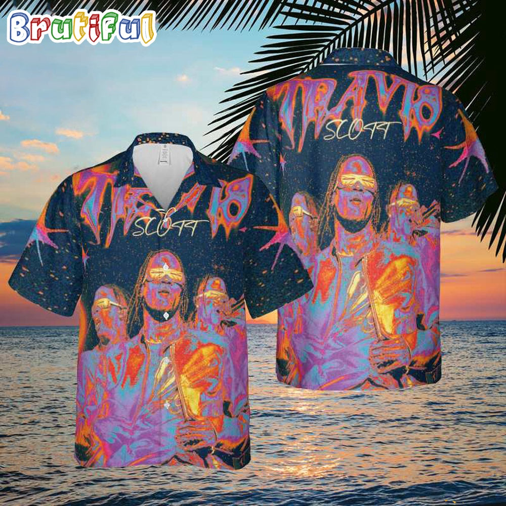 Travis Scott On Galaxy Painting Style 2024 Summer Hawaiian Shirt