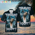 Travis Scott Portrait Photos Diamond Font 2024 Hawaiian Shirt