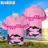 Travis Scott Utopia Pink Color Hawaiian Shirt