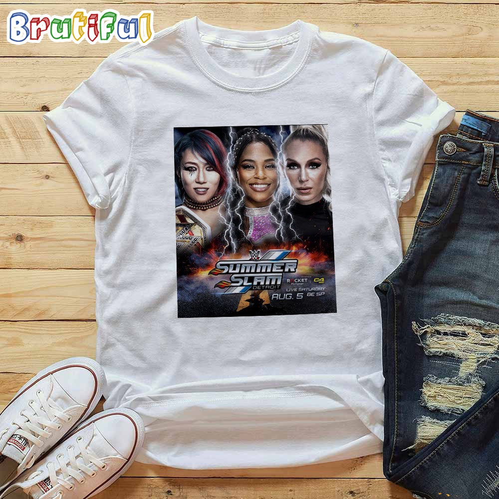 Triple Threat Match WWE SummerSlam Asuka Vs Bianca Belair And Charlotte Flair T-Shirt