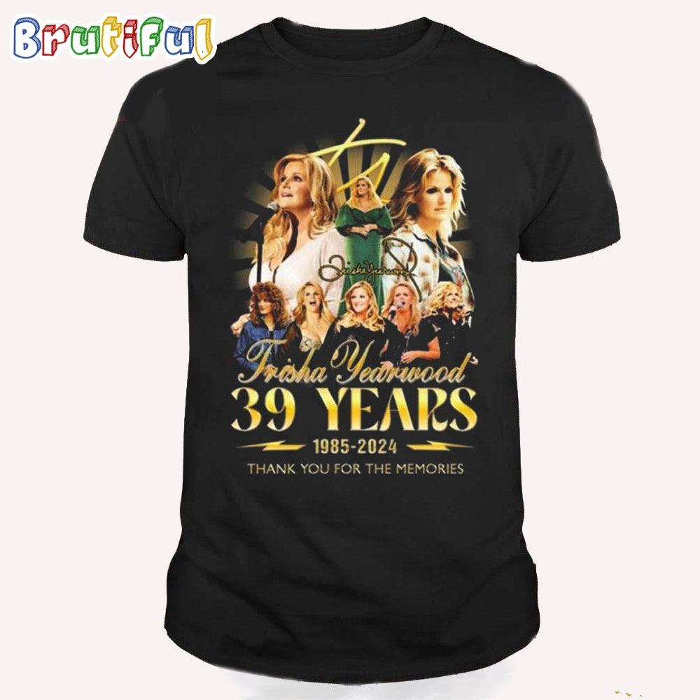 Trisha Yearwood 39 Years 1985-2024 Thank You For The Memories T Shirt
