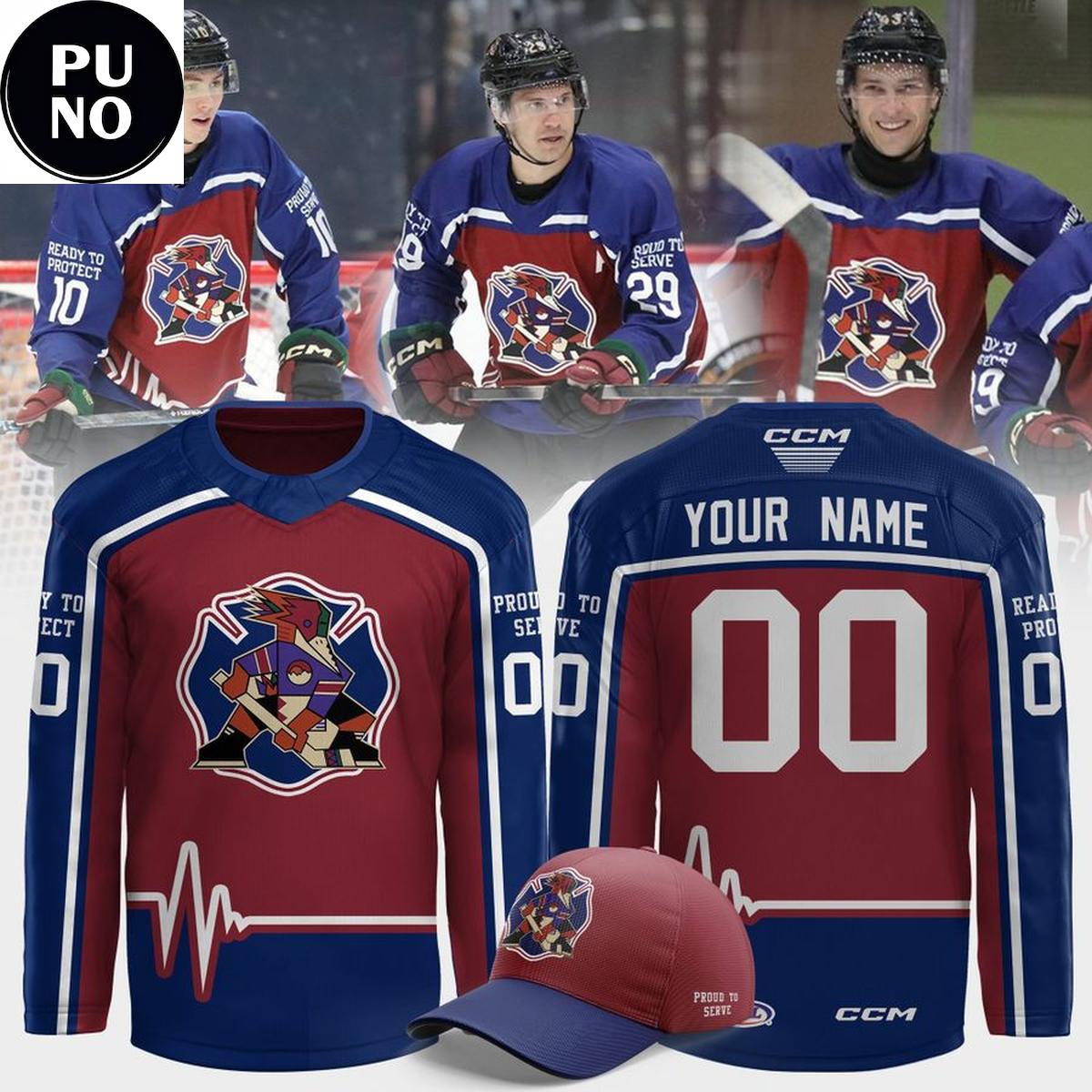 Tucson Roadrunners First Responders Night 2026 Personalized Hockey Jersey