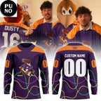 Tucson Roadrunners x Mardi Gras Night 2026 Personalized Hockey Jersey