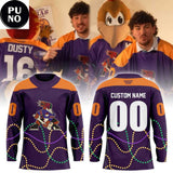 Tucson Roadrunners x Mardi Gras Night 2026 Personalized Hockey Jersey