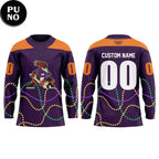 Tucson Roadrunners x Mardi Gras Night 2026 Personalized Hockey Jersey