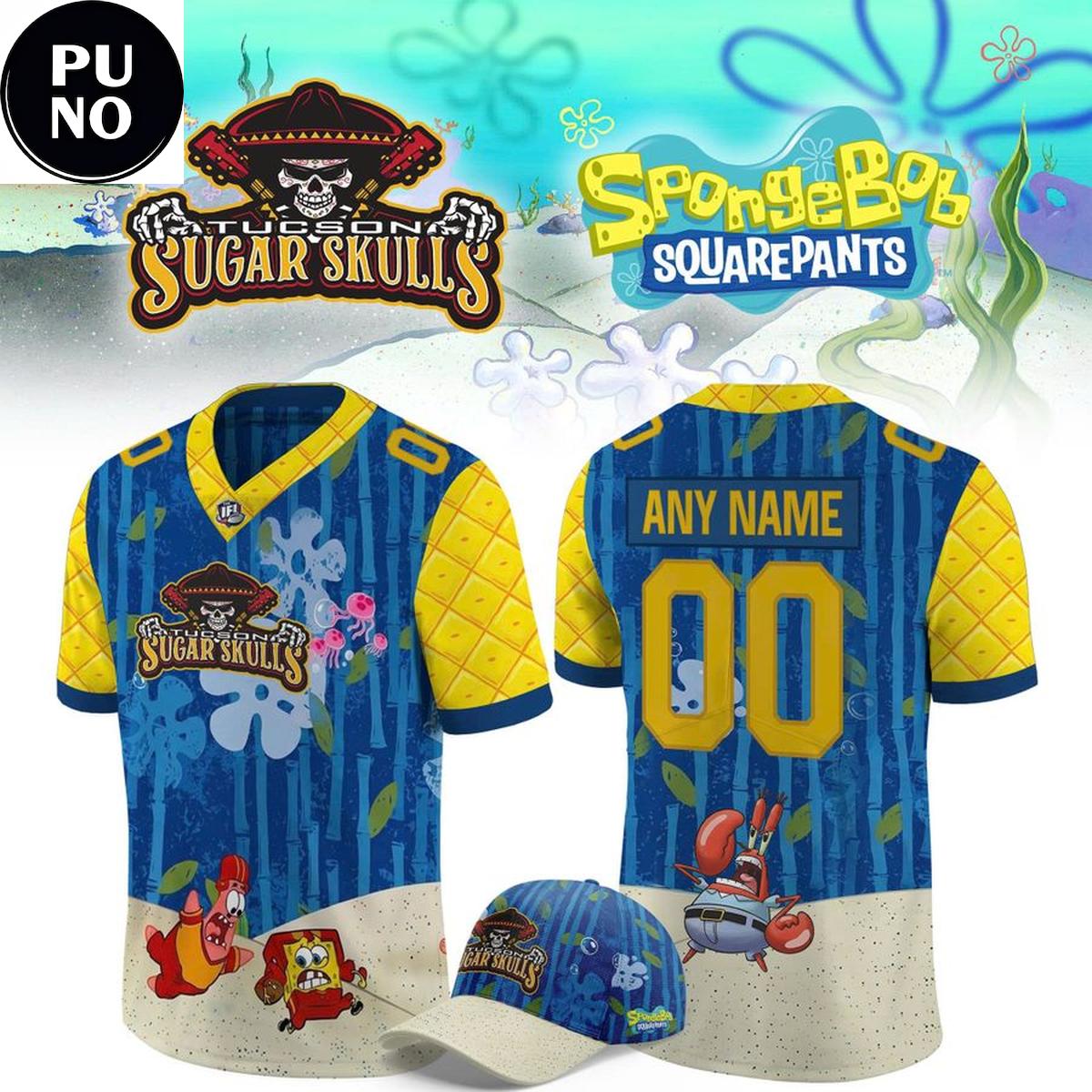 Tucson Sugar Skulls x SpongeBob SquarePants 2026 Personalized Football Jersey