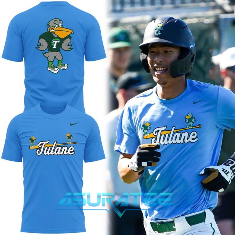 Tulane Green Wave Baseball Sluggerbird Uniform Limited Edition Shirt