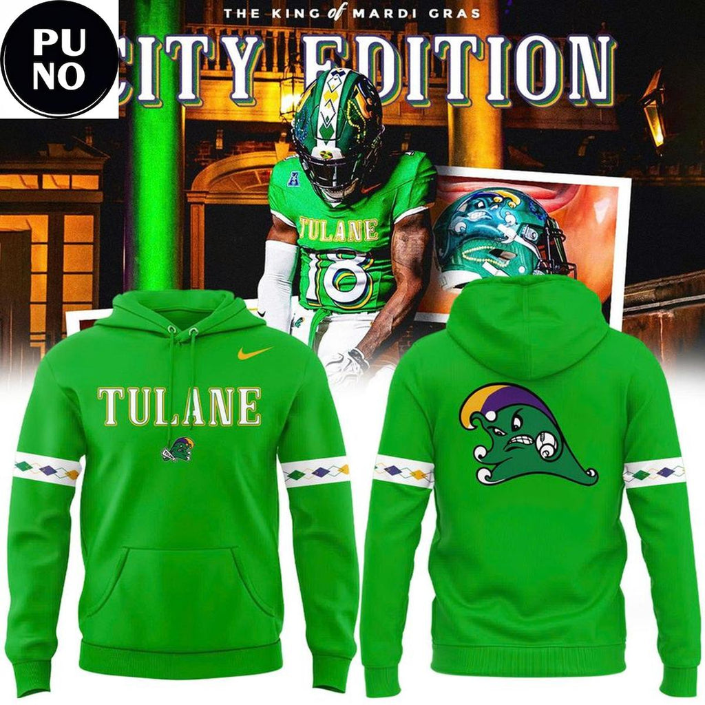 Tulane Green Wave x Mardi Gras 2026 Hoodie T-Shirt