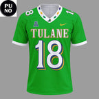 Tulane Green Wave x Mardi Gras 2026 Personalized Football Jersey