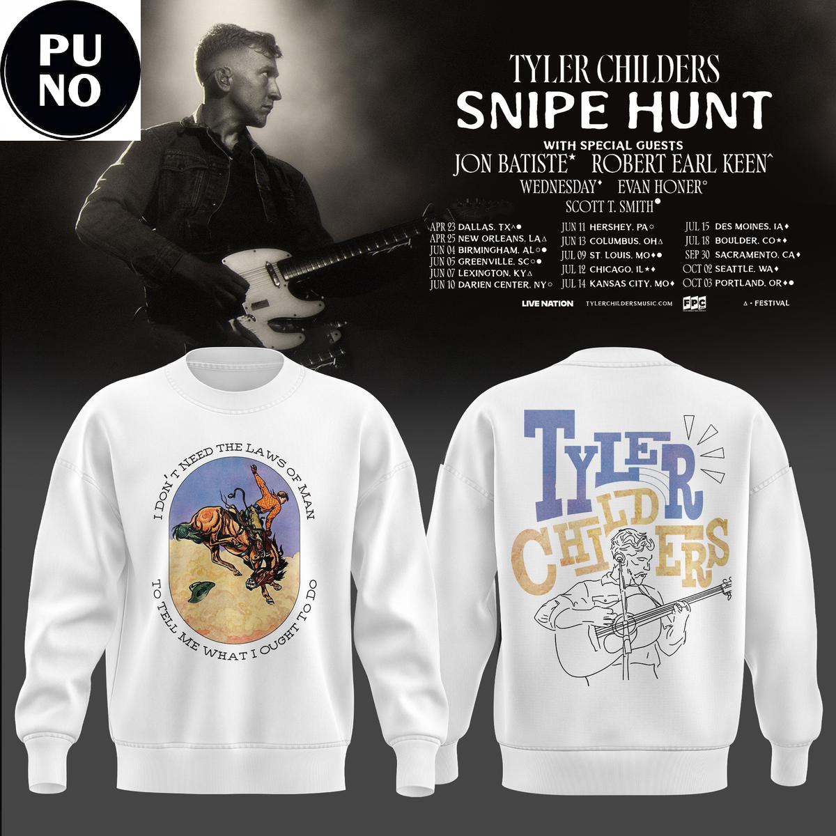 Tyler Childers Snipe Hunt 2026 Tour Hoodie Shirt