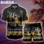 UCF Knights Palm Tree Summer Hawaiian Shirt, NCAA Sport Summer Hawaiian Set, Summer Beach Short