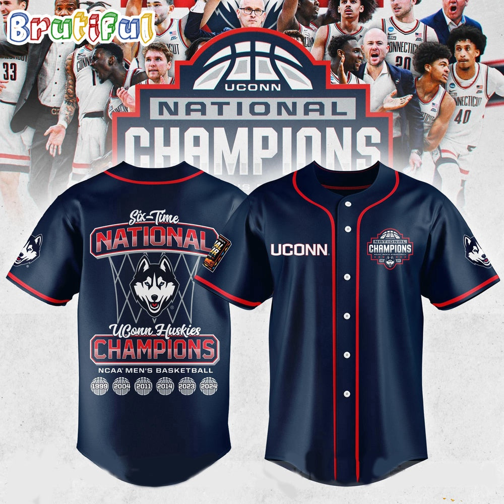 UConn Huskies 2024 NCAA Men’s Basketball National Champions Jersey Shirt