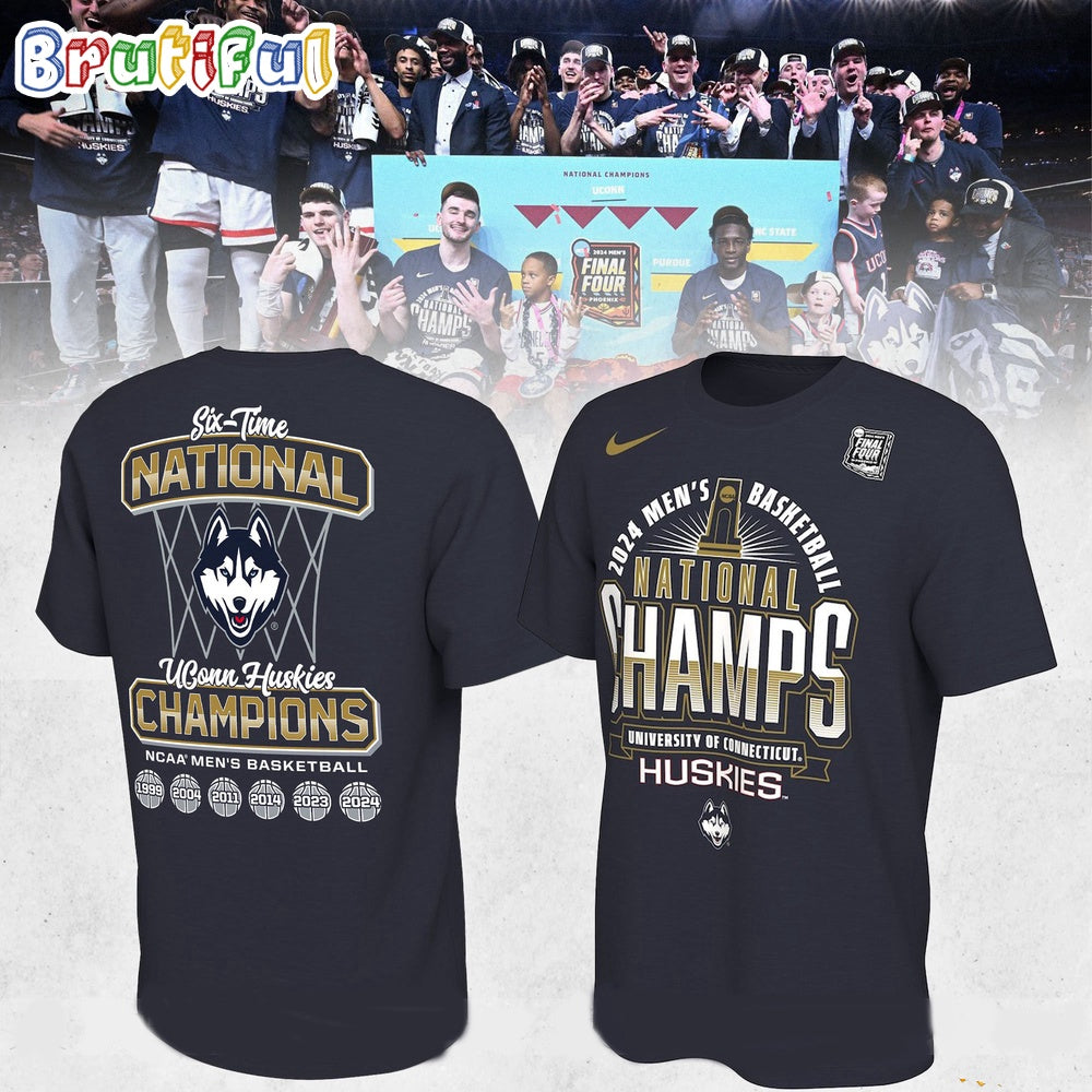 UConn Huskies 2024 NCAA Men’s Basketball National Champions T Shirt