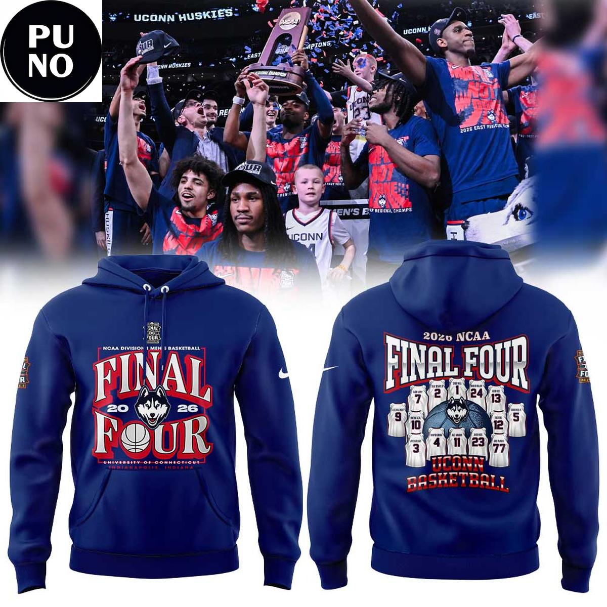 UConn Huskies 2026 NCAA Men’s Basketball East Regional Champions Hoodie T-Shirt
