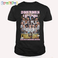 UConn Huskies 23 Back To Back 24 NCAA Men’s Basketball National Champions Final Four T Shirt