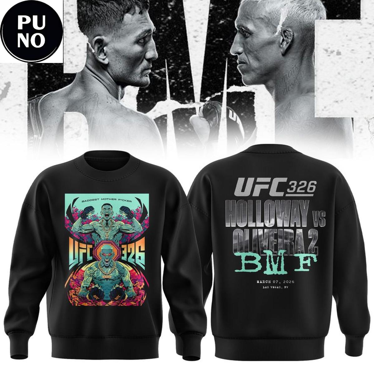 UFC 326 Max Holloway x Charles Oliveira 2026 Hoodie Shirt