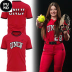 UNLV Rebels Softball Classic Wordmark Red Hoodie T-Shirt