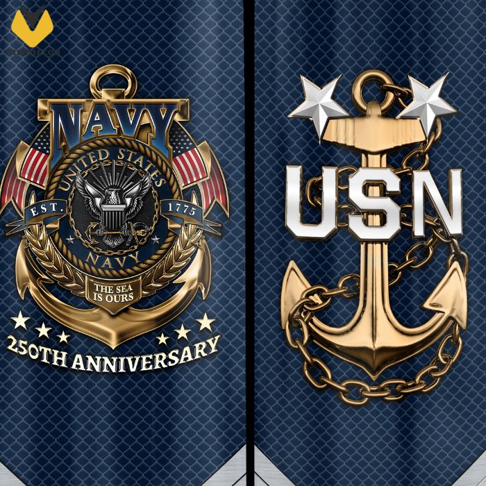 US Navy 250th Anniversary Bullet Tumbler