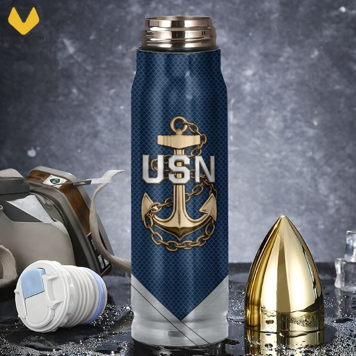 US Navy 250th Anniversary Bullet Tumbler
