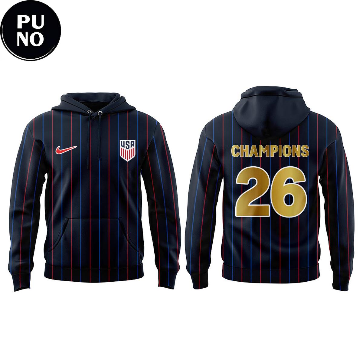 U.S. Women’s National Soccer Team x She Believes Cup Champions 2026 Hoodie T-Shirt