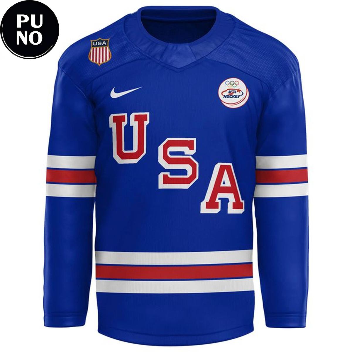 USA Mens Ice Hockey Team Olympic 2026 Champions 3X Hockey Jersey