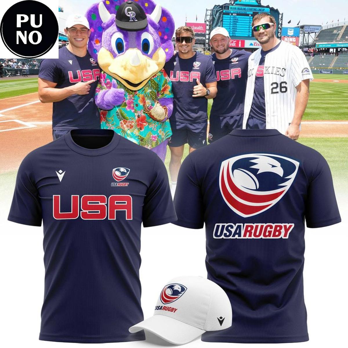 USA Rugby x Colorado Rockies Dinger 2026 Hoodie T-Shirt