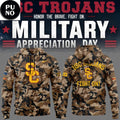 USC Trojans Football Military Appreciation 2026 Camo Hoodie T-Shirt