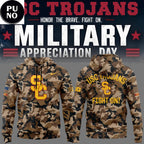 USC Trojans Football Military Appreciation 2026 Camo Hoodie T-Shirt