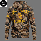 USC Trojans Football Military Appreciation 2026 Camo Hoodie T-Shirt