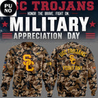 USC Trojans Football Military Appreciation 2026 Camo Hoodie T-Shirt