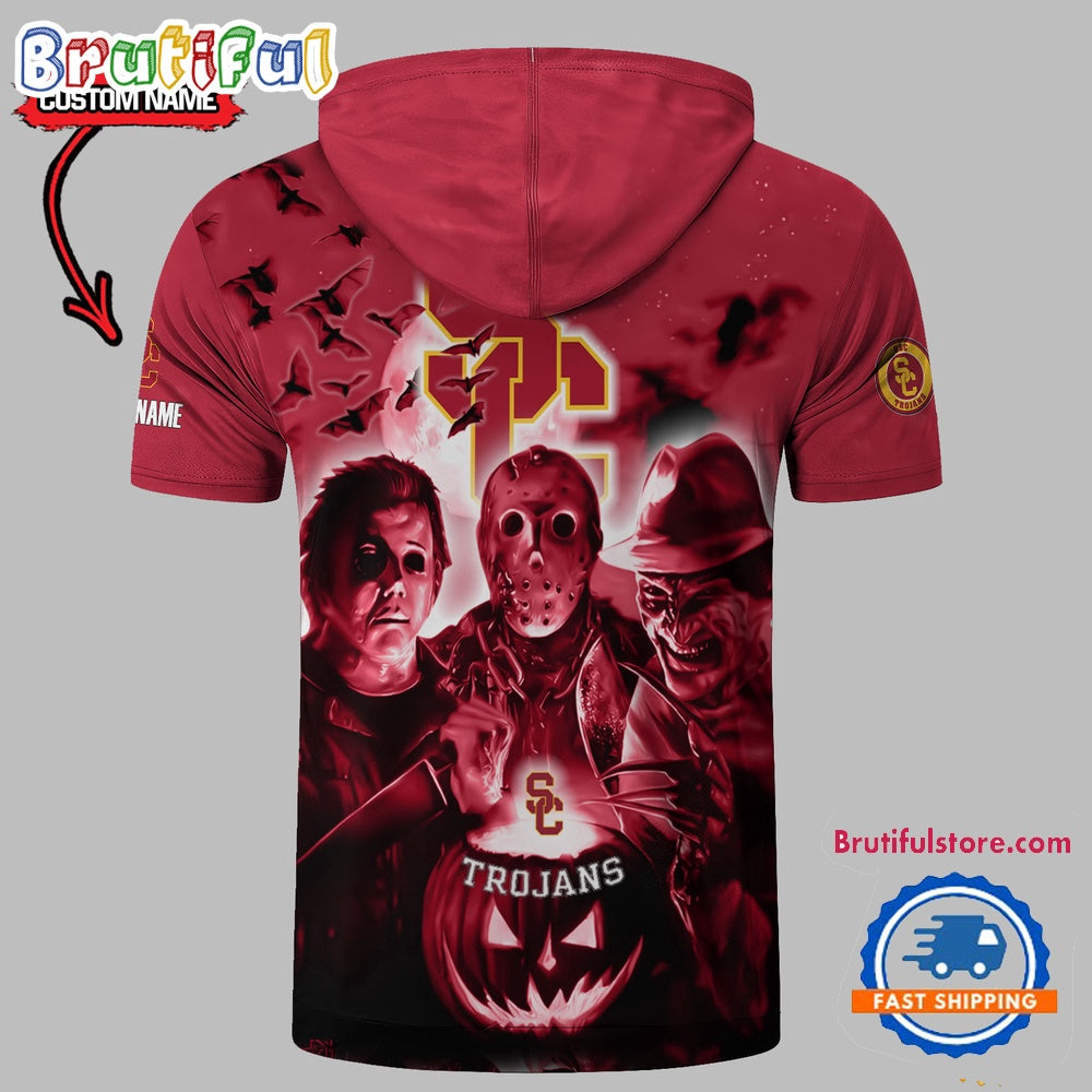 USC Trojans Horror Characters Essential Halloween Sleeveless Hoodie