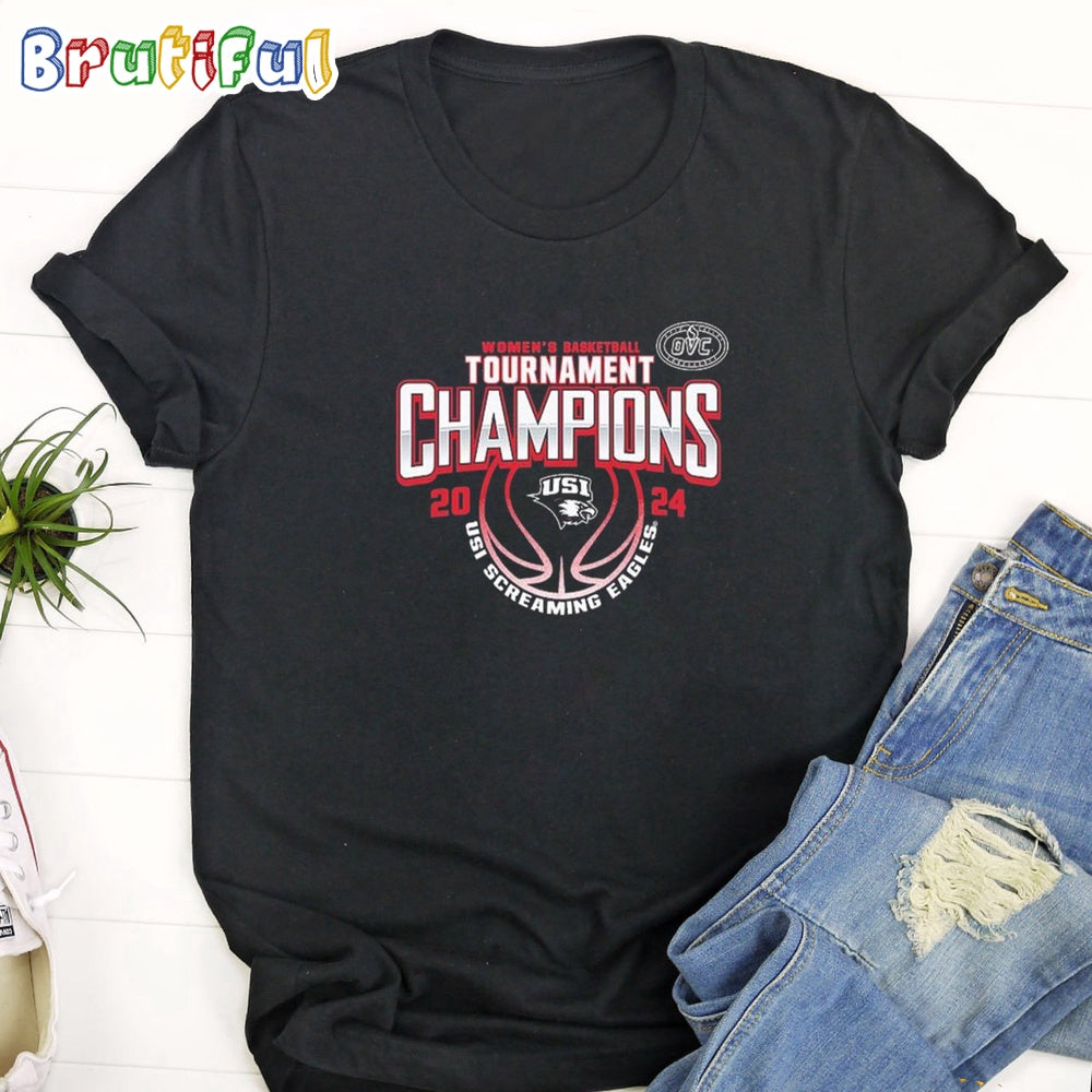 USI Screaming Eagles 2024 Ovc Women’s Basketball Conference Tournament Champions 2024 T Shirt