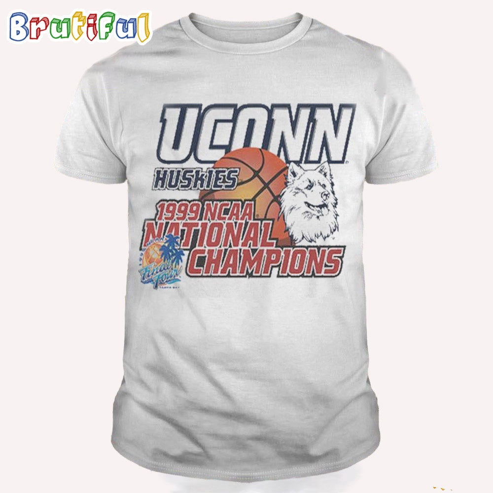 Uconn Huskies 1999 Ncaa National Champions Final Four Basketball T Shirt