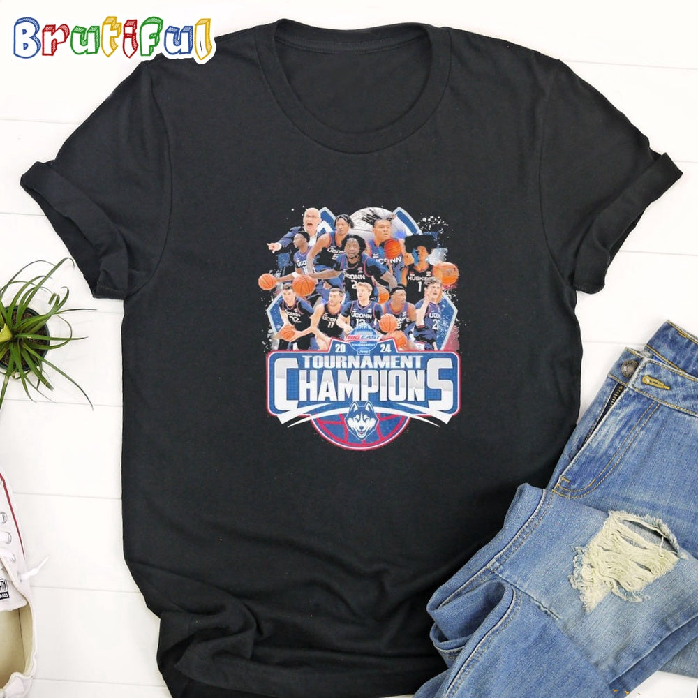 Uconn Huskies Big East 2024 Tournament Champions T Shirt