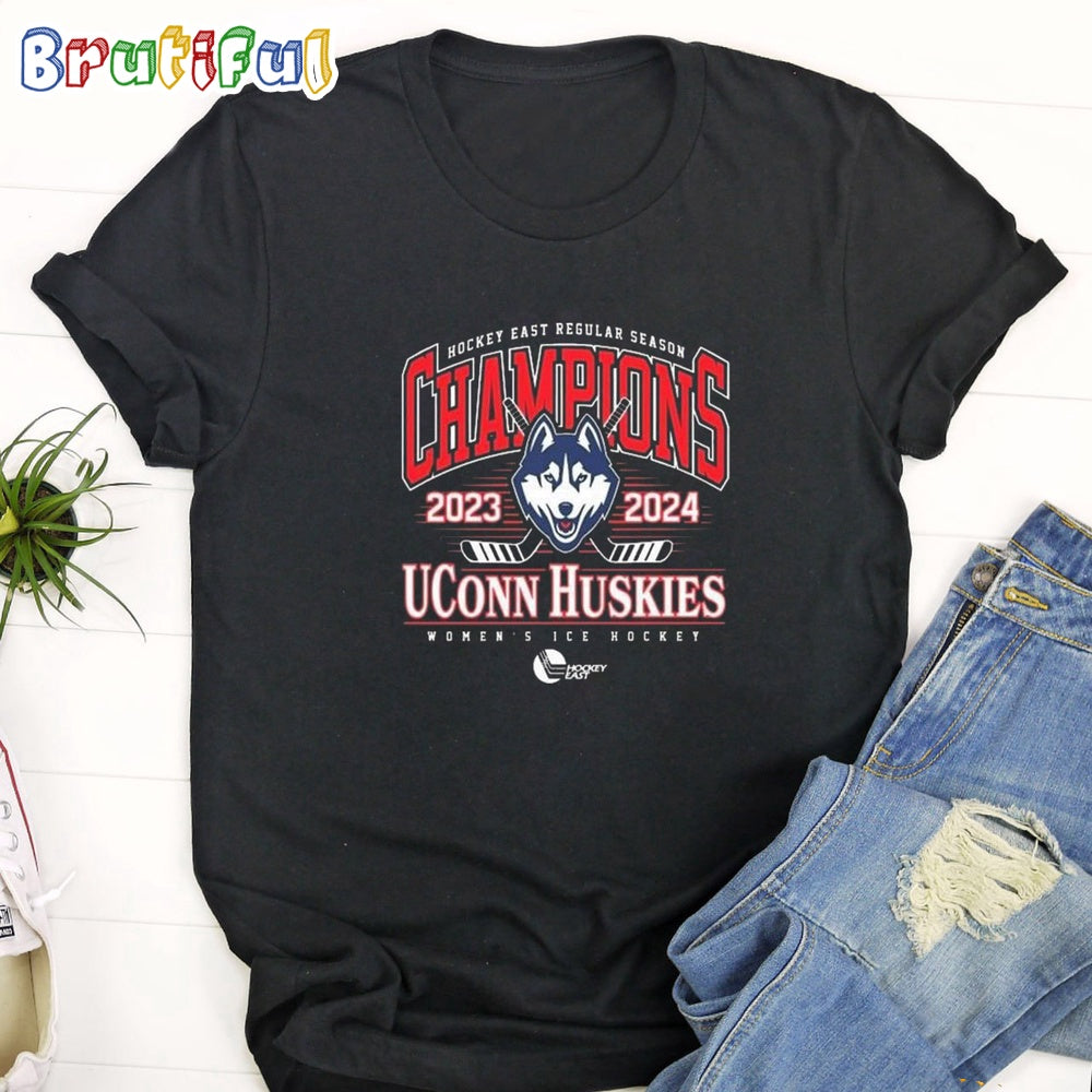 Uconn Huskies Women’s Ice Hockey 2024 Hockey East Regular Season Champions T Shirt