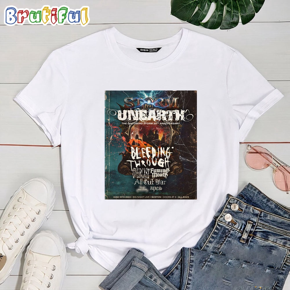 Unearth Celebrate 20 Years Of Our Album The Oncoming Storm 2024 T Shirt