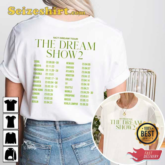 Unisex The Dream Show Tour Printed 2 Slides Tee Shirt