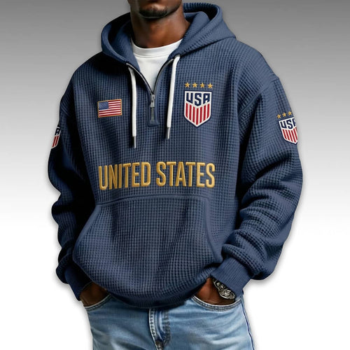 United States World Cup 2026 Waffle Quarter Zip Hoodie